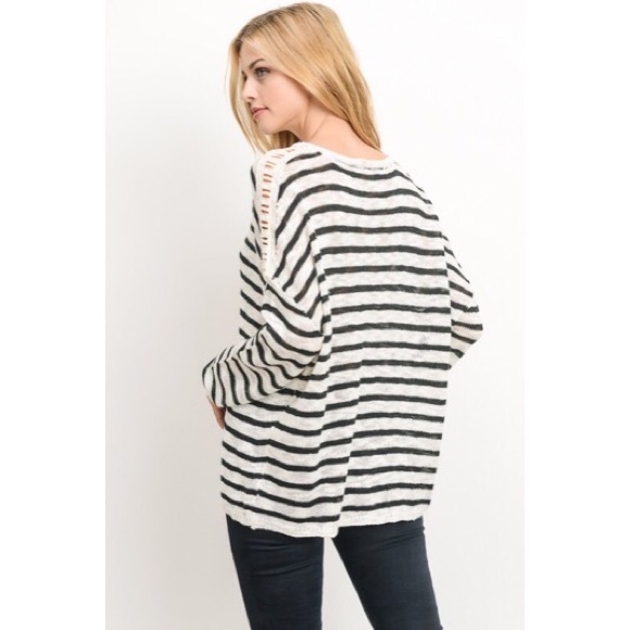 ANNABELLE Lightweight Striped Sweater - Picture 3 of 5